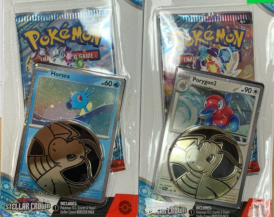Pokemon - TCG scarlet and violet stellar crown booster pack with coin