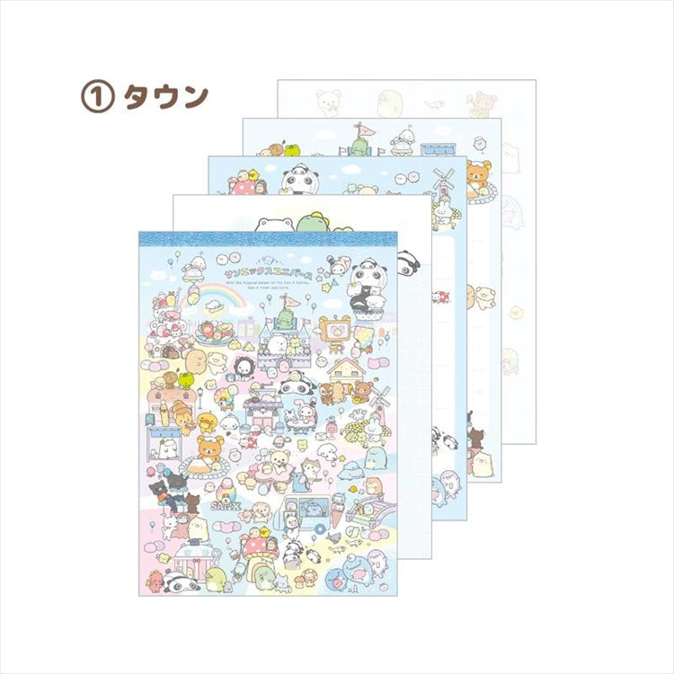 San-X - Universe San-X Town Characters Blue A6 Memo Pad