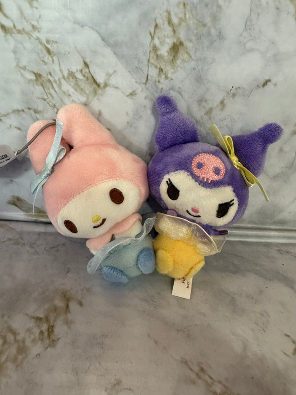 Sanrio - Kuromi and My Melody 10cm Wedding Party Pair Blue and Yellow Dresses Plush