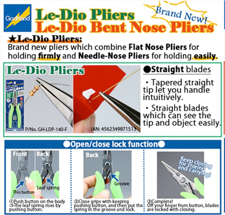 GodHand - GH-LDP-140-F Le-Dio Plier