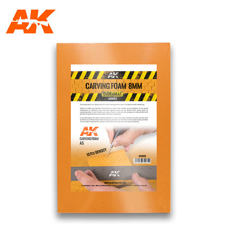 AK Interactive - Carving Foam 8mm A5 Size