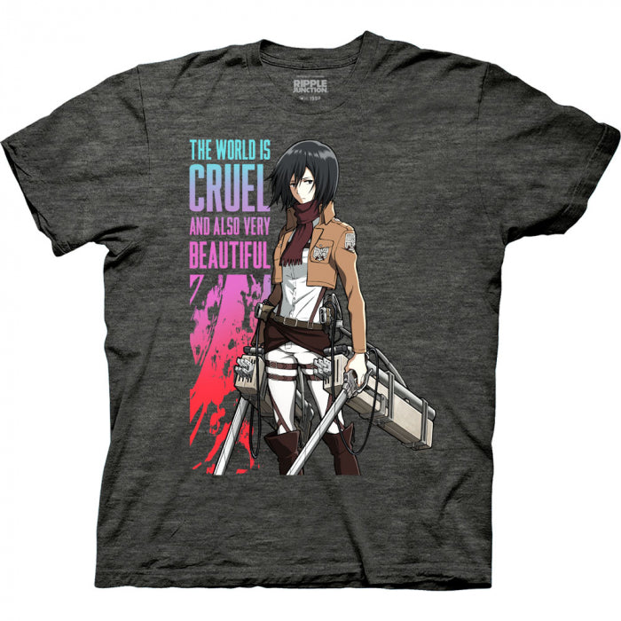 Attack on Titan - MIkasa Charcoal Gray T-Shirt