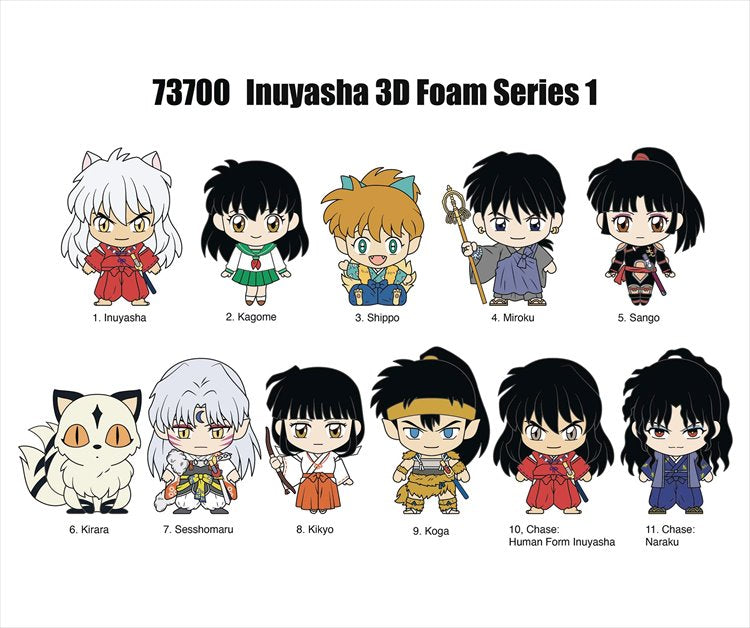 Inuyasha - 3D Foam Collectible Bag Clip Series 1 SINGLE BLIND BOX