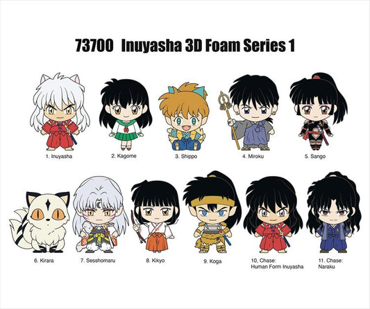 Inuyasha - 3D Foam Collectible Bag Clip Series 1 SINGLE BLIND BOX