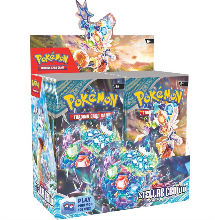 Pokemon - TCG Scarlet and Violet Stellar Crown Booster Display