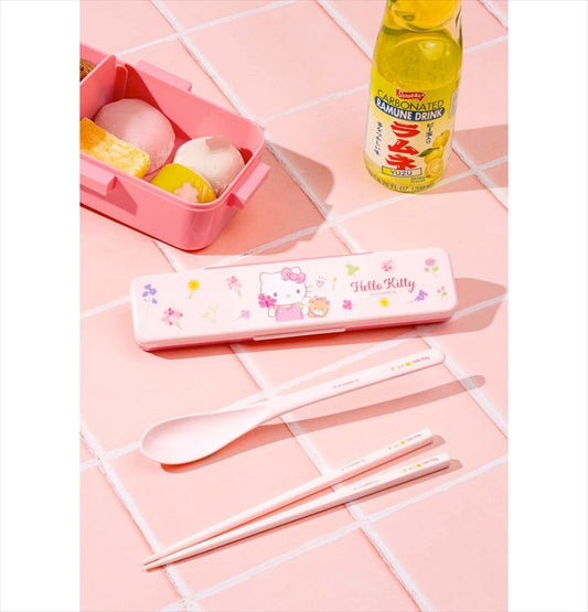 Sanrio - Hello Kitty Chopstick and Spoon with case