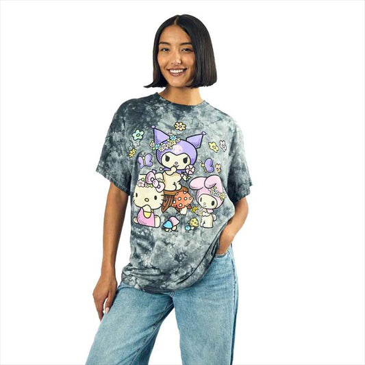 Sanrio - Hello Kitty and Friends Charcoal Wash Oversized Juniors Tee