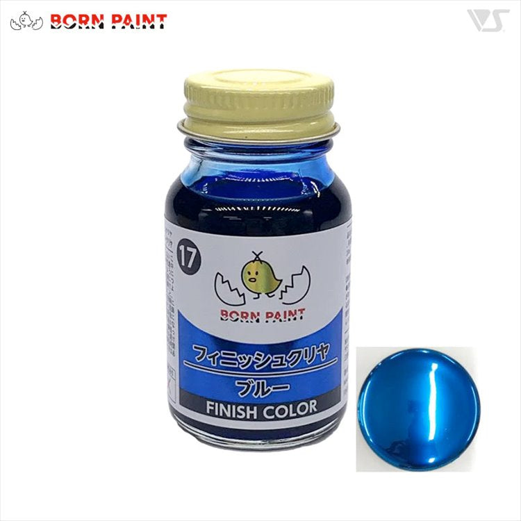 Born Paint - 017 Finish Clear Color Blue 30ml