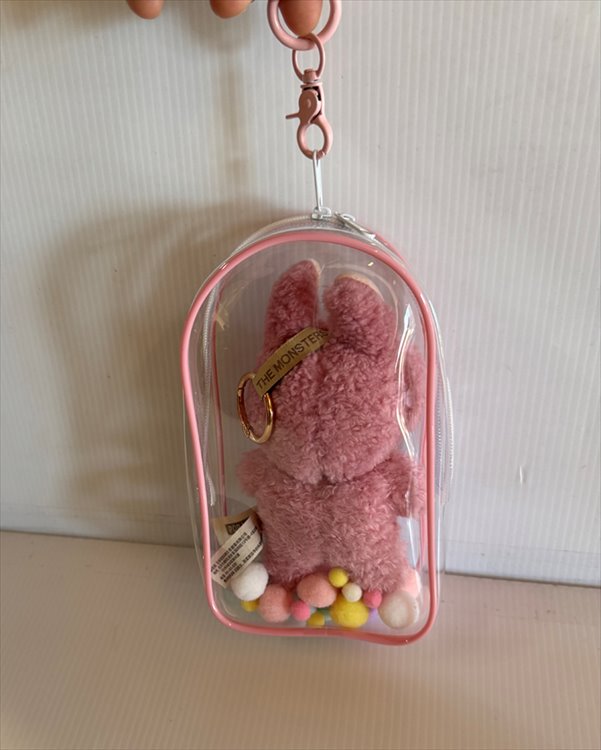 Labubu - Transparent Doll Bag Pink