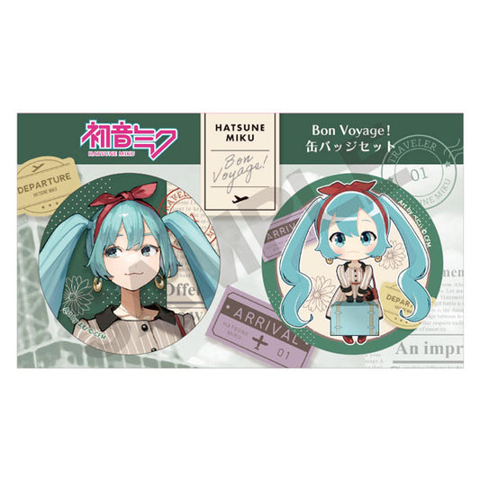 Vocaloid - Hatsune Miku Button Pin Set Green