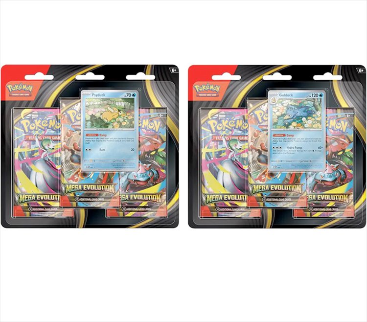 Pokemon - TCG Mega Evolution Base Set Three-Booster Blister