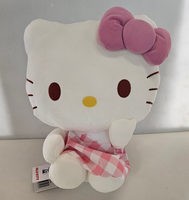 Sanrio - Hello Kitty Pink Checkered Skirt LL Nuigurumi 39cm Plush