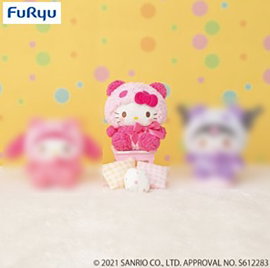Sanrio - Hello Kitty 16cm Wearing Hello Kitty Fluffy Kigurumi Plush