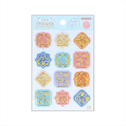Chiikawa - Gold Relief Stickers Tea Time