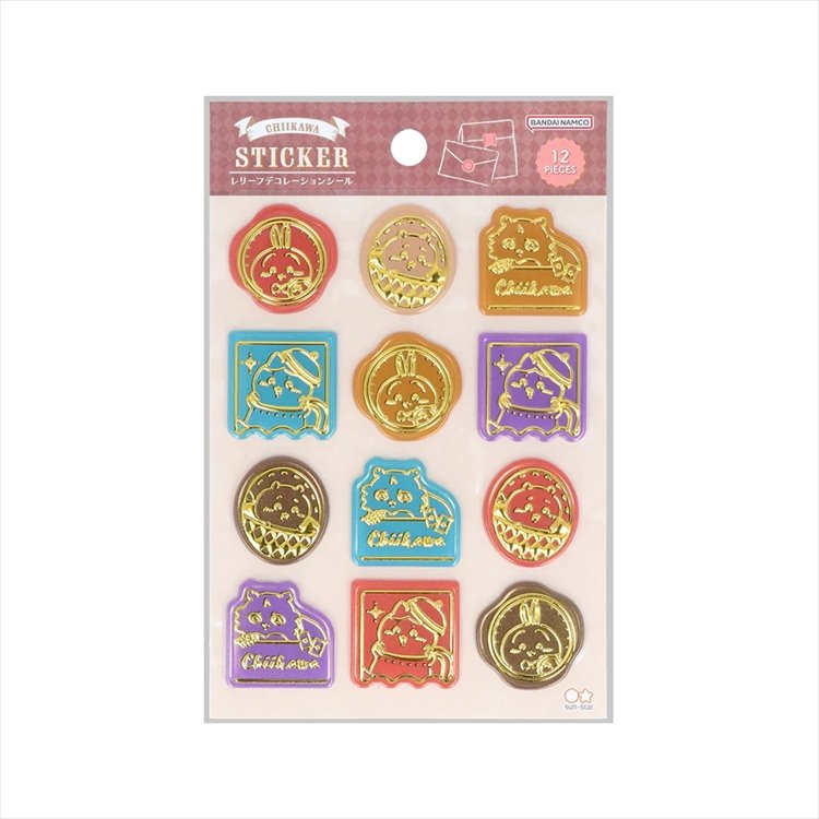 Chiikawa - Gold Relief Stickers Wonderland