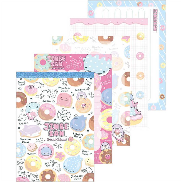 San-X - Jinbesan and Donut Island White Memo Pad