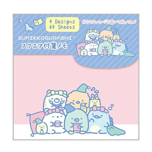 San-X - Sumikko Gurashi Everyone's Night Routine Square Sticky Notes