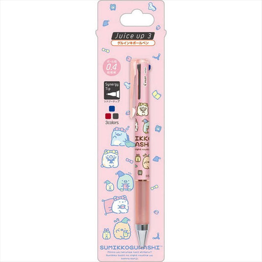 San-X - Sumikko Gurashi Everyone's Night Routine Juice Up 3 Colors Multi Gel Pen