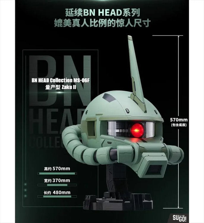 Gundam - Zaku II MS-06F BNESH Head Collection – Anime Store Near Me