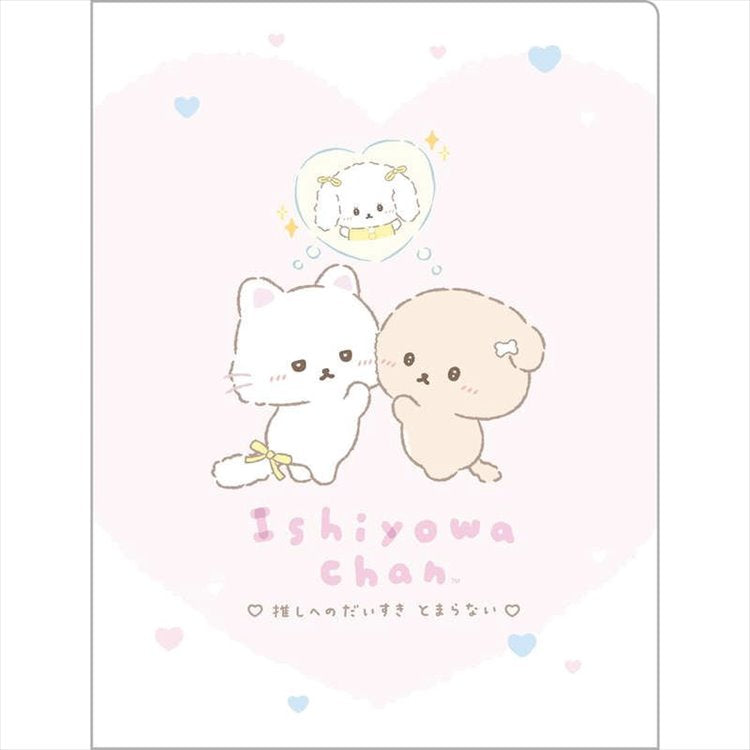 San-X - Ishiyowa-chan I Love My Favorite Idol Pink Solo Pair 10pcs A4 Clear File Folder