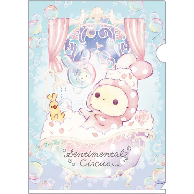 San-X - Sentimental Circus Warm Foamy Soap Night 10pcs A4 Clear File Folder