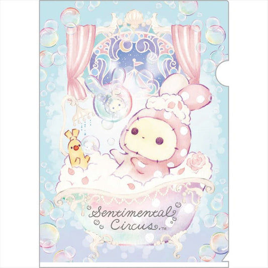 San-X - Sentimental Circus Warm Foamy Soap Night 10pcs A4 Clear File Folder