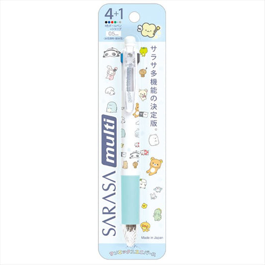 San-X - Universe San-X Town Characters Sarasa Multi 4+1 Gen Pens and Mechanical Pencil