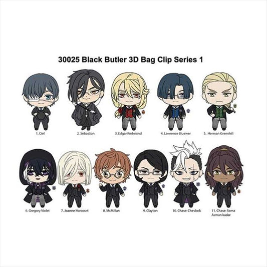 Black Butler - 3D Foam Bag Clip SINGLE BLIND BOX