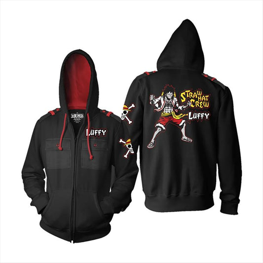 One Piece - Luffy Military Zip Hoodie