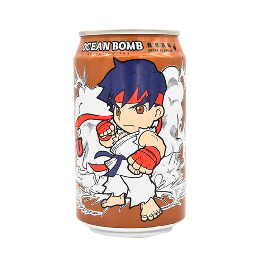 Ocean Bomb Street Fighter Ryu Apple Sparkling Tea Flavor