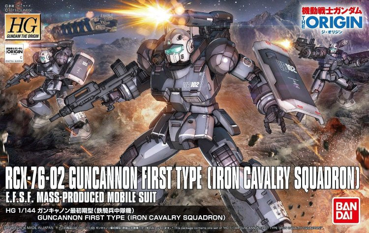 Gundam Origin - 1/144 HG RCX-76-02 Guncannon First Type Model Kit