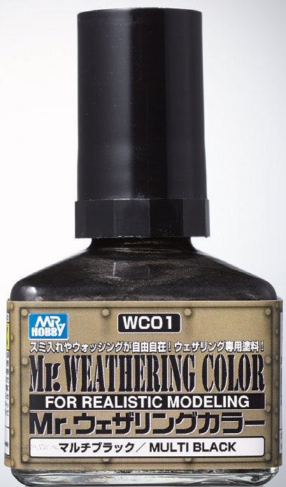 Mr Hobby - Mr Weathering Color Multi Black WC01 40ml