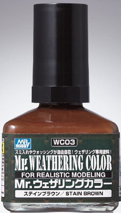 Mr Hobby - Mr Weathering Color Stain Brown WC03 40ml