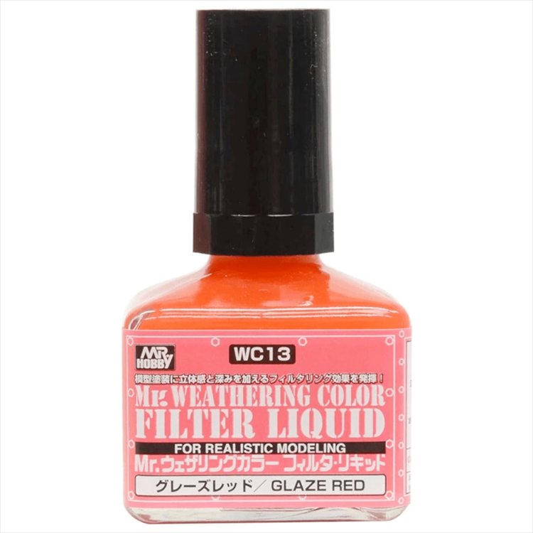 Mr Hobby - Mr Weathering Color Filter Liquid Red WC13 40ml