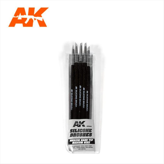 AK Interactive - Silicon Brush Set Medium Hard and Medium Tip