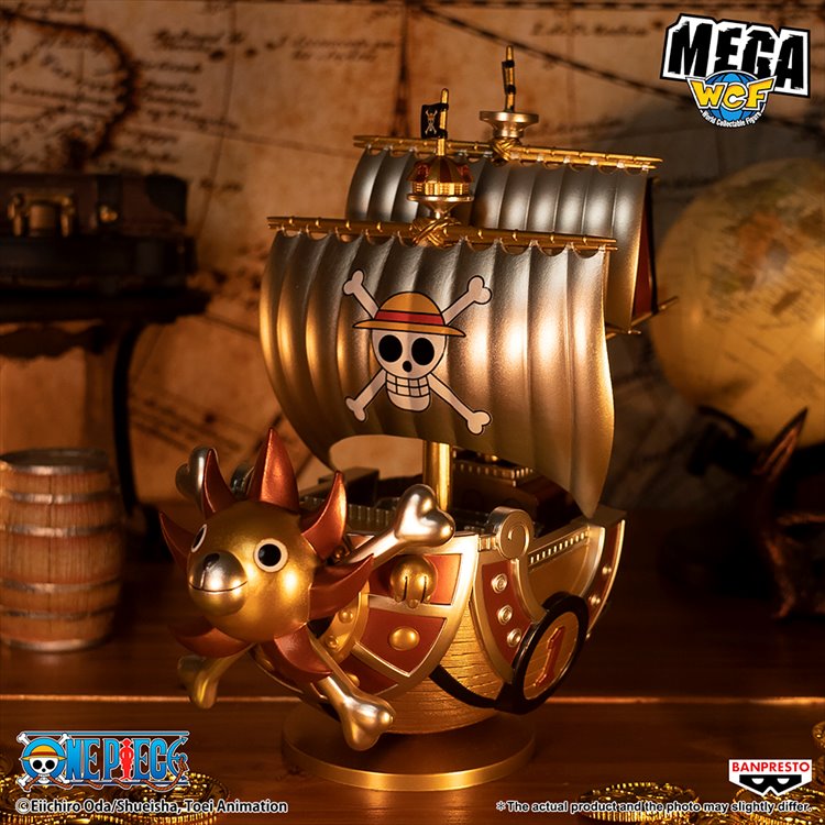 One Piece - Thousand Sunny Mega World Collectable Gold Color Prize Figure