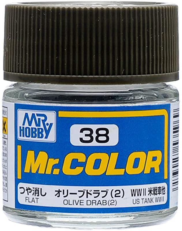 Mr Color - C38 Flat Olive Drab (2) 10ml