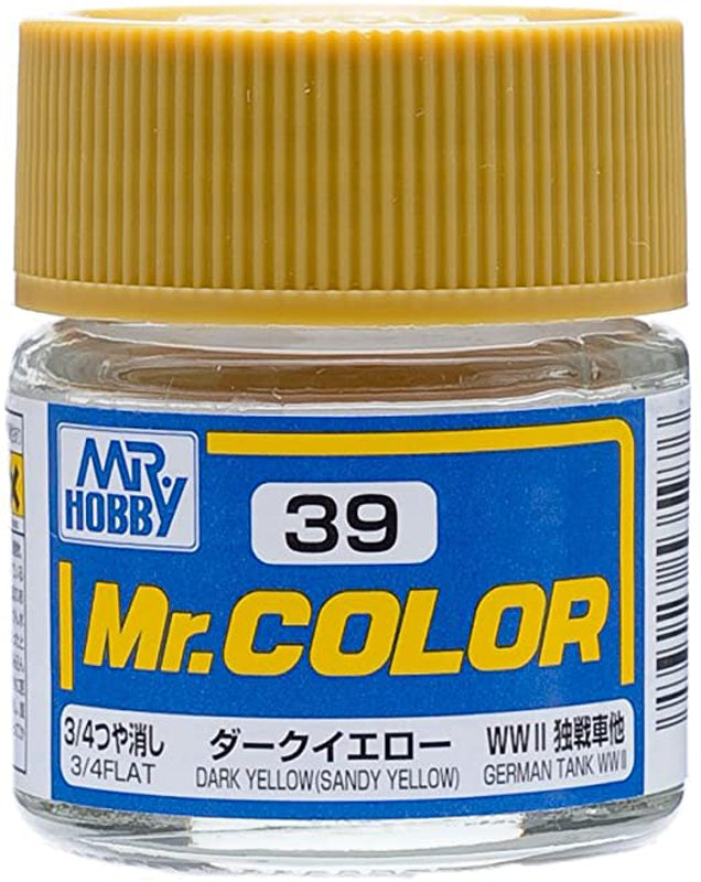 Mr Color - C39 Flat Dark Yellow - Sandy Yellow 10ml