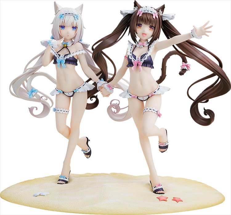 Nekopara - 1/7 Chocola & Vanilla Maid Swimsuit Ver. Kadokawa Special Set PVC Figure