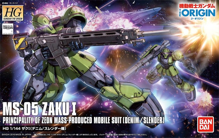 Gundam Origin - 1/144 HG Zaku I Denim and Slender