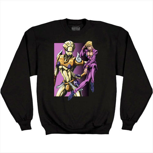 Jojos Bizarre Adventure Part V - Giorno Stages Sweatshirt Fleece Black