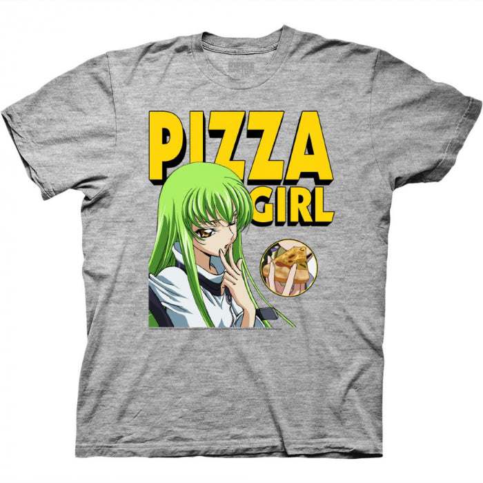 Code Geass - CC Pizza Girl T-Shirt Heather Gray