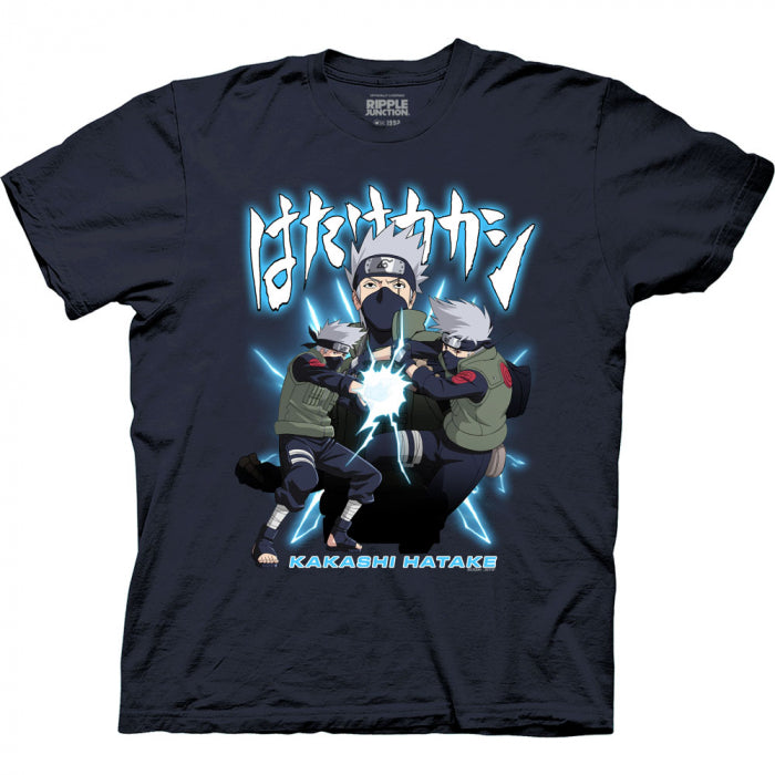 Naruto Shippuden - Kakashi Collage Navy T-Shirt