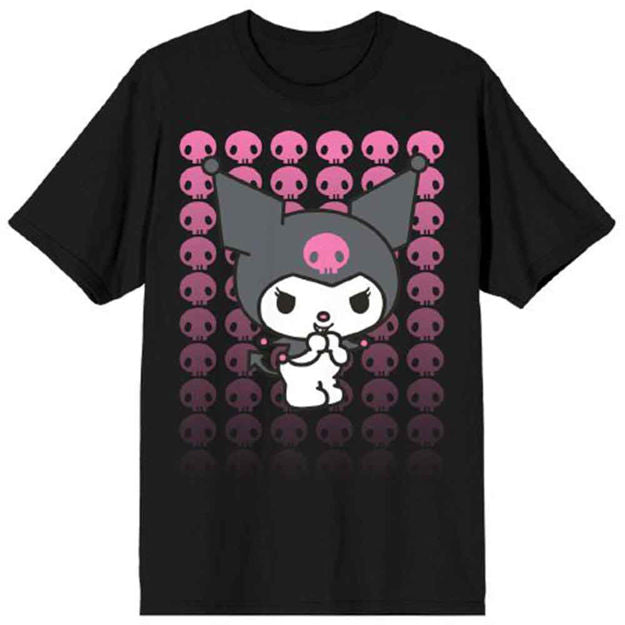 Sanrio - Kuromi Pink Skulls T-Shirt