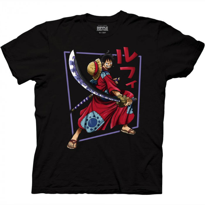 One Piece - Luffy Wano Arc With Kanji T-Shirt