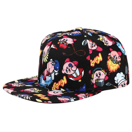Kirby - Powered Up AOP Sublimated Flat Bill Snapback Caps