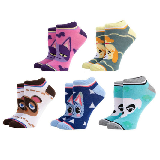 Animal Crossing - 5 Pairs of Ankle Socks