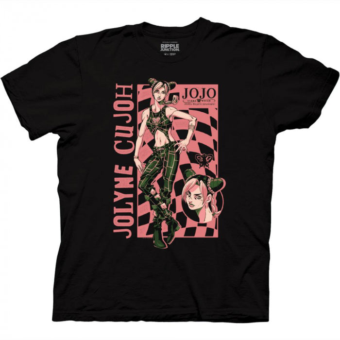 Jojos Bizzare Adventure Part VI - Jolyne Pink Checkered T-Shirt