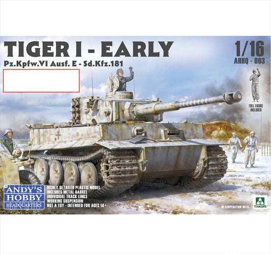 Takom - 1/16 Tiger I Pz.Kpfw.VI Ausf E Early Production with Full Figure